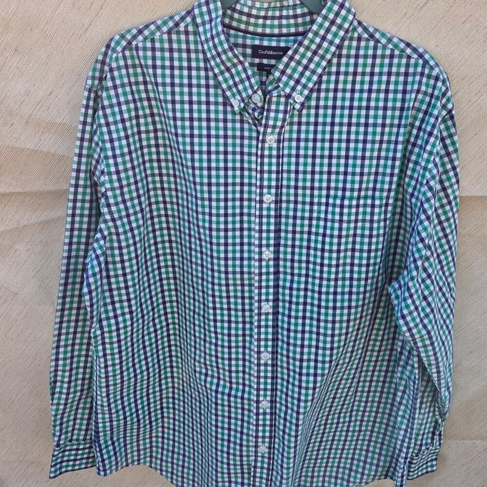 Croft & Barrow Easy Care  mens button-front oxford long sleeve shirt size XL